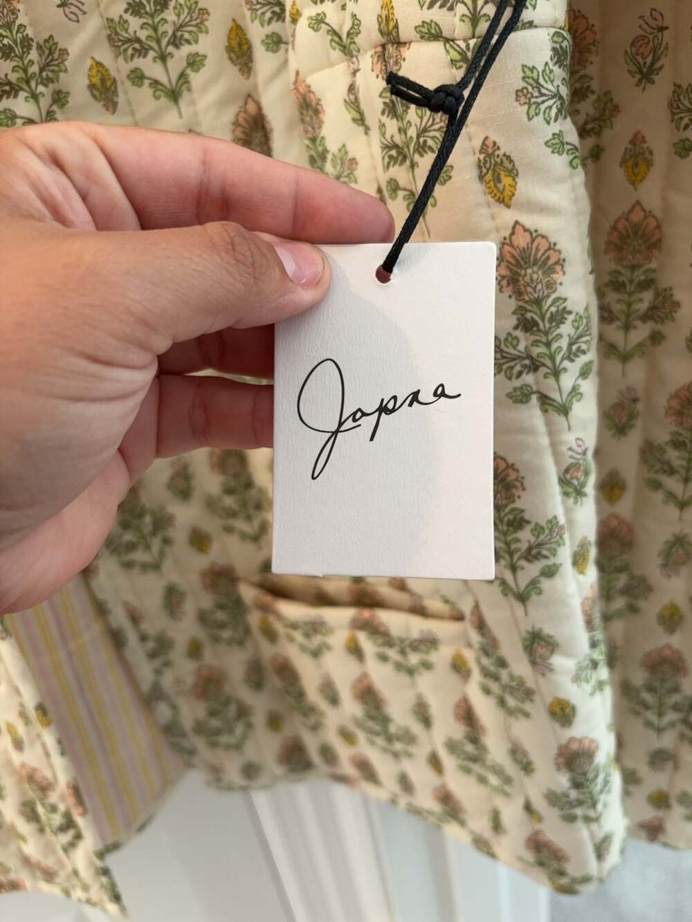 Japna Floral Quilted Cotton Jacket Size L - Picture 6 of 8